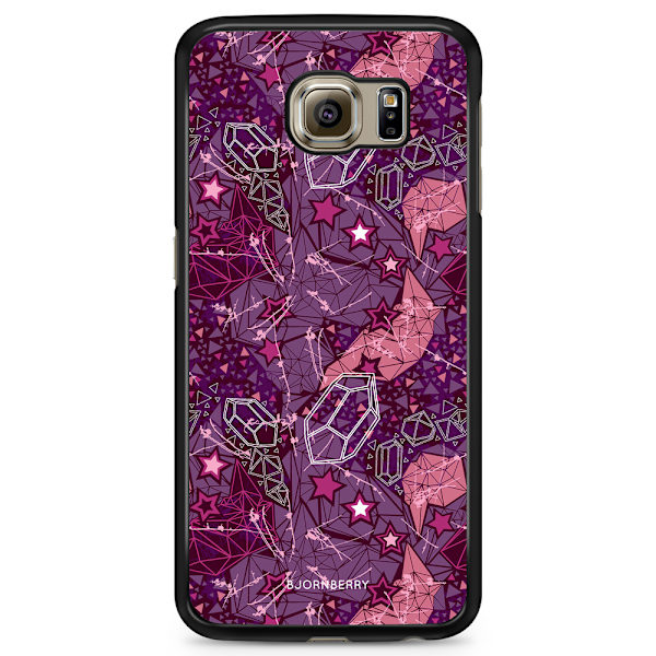 Bjornberry Skal Samsung Galaxy S6 Edge - Lila Stjärnor