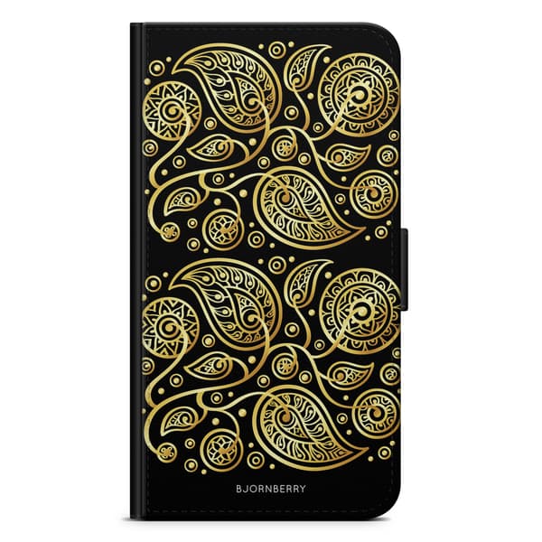 Bjornberry Plånboksfodral Google Pixel - Guld Blommor