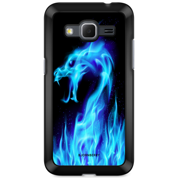 Bjornberry Skal Samsung Galaxy Core Prime - Blå Flames Dragon