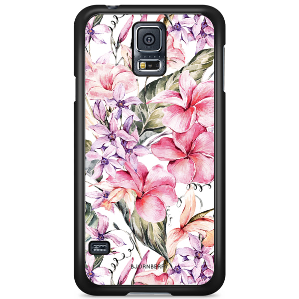 Bjornberry Skal Samsung Galaxy S5/S5 NEO - Vattenfärg Blommor
