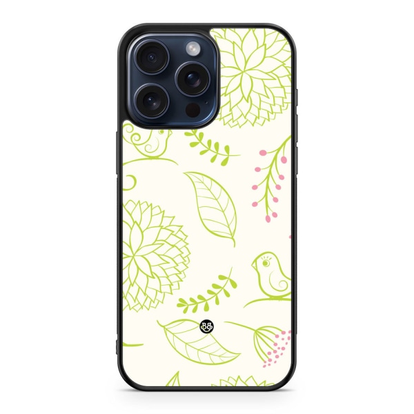 Bjornberry Skal iPhone 15 Pro Max - Blomster Grön
