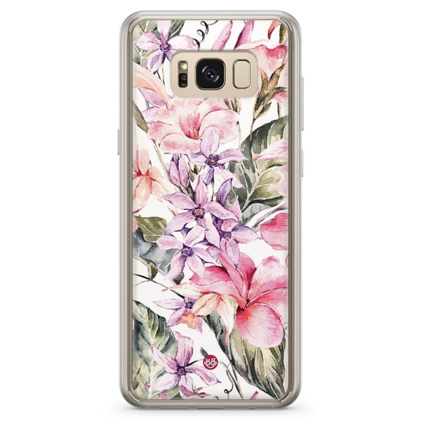 Bjornberry Skal Hybrid Samsung Galaxy S8 - Vattenfärg Blommor
