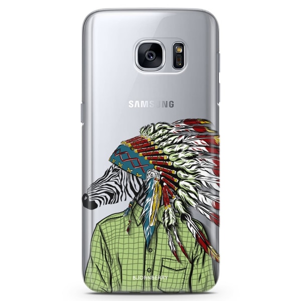 Bjornberry Samsung Galaxy S7 Edge TPU Skal -Hipster Zebra