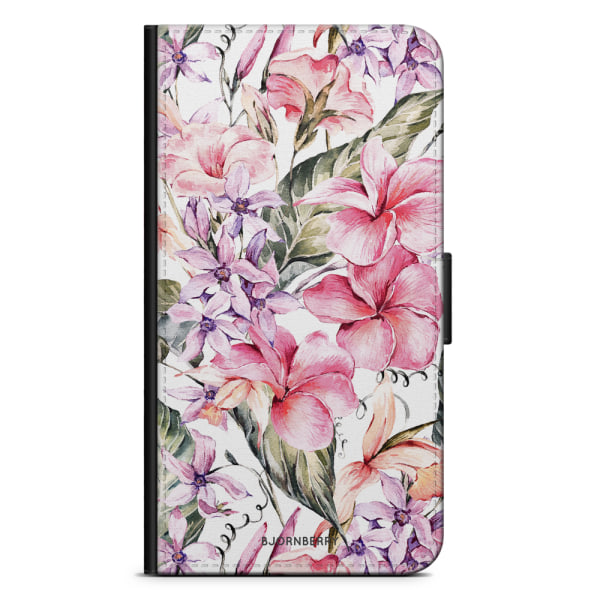 Bjornberry Plånboksfodral iPhone X / XS - Vattenfärg Blommor