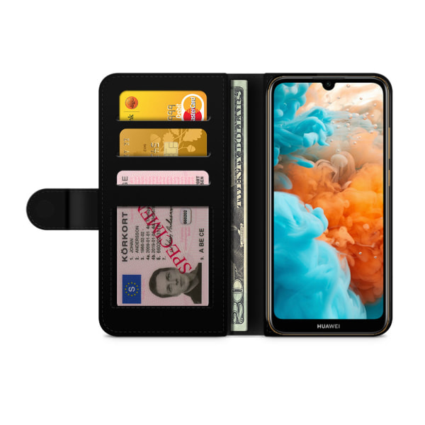 Bjornberry Plånboksfodral Huawei Y6 (2019)- Abstrakt Katt