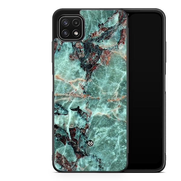 Bjornberry Skal Samsung Galaxy A22 5G -Grön Marmor