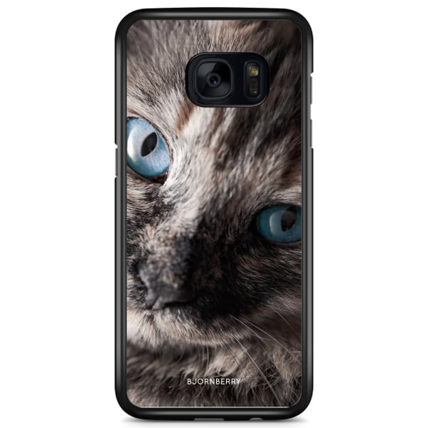 Bjornberry Skal Samsung Galaxy S7 Edge - Katt Blå Ögon