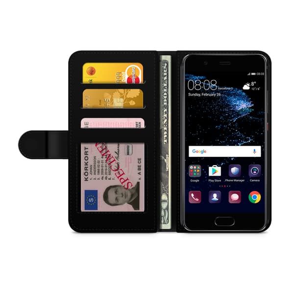 Bjornberry Fodral Huawei P10 Plus - Blå Ormskinn