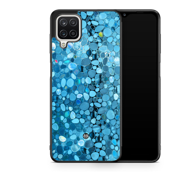 Bjornberry Skal Samsung Galaxy A12 -Stained Glass Blå