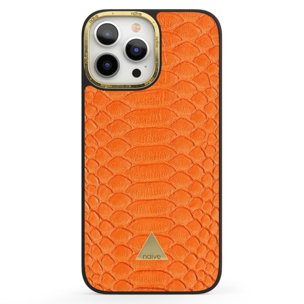 Naive iPhone 13 Pro Max Skal - Orange Snake