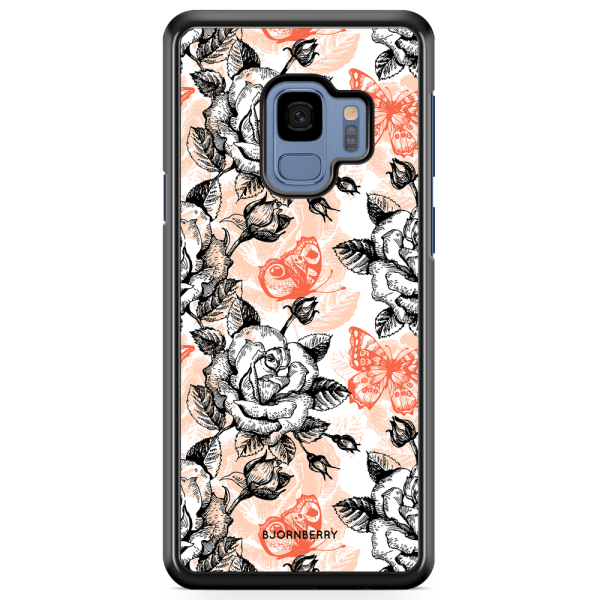 Bjornberry Skal Samsung Galaxy A8 (2018) - Fjärilar & Rosor