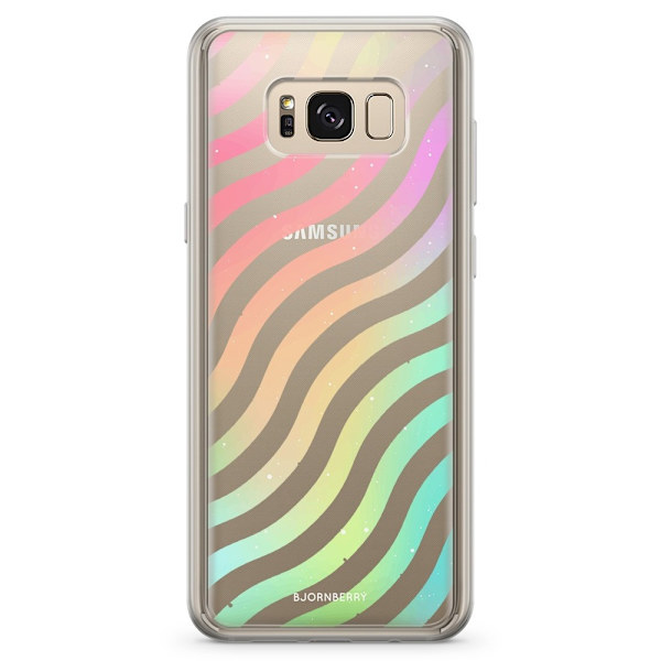 Bjornberry Skal Hybrid Samsung Galaxy S8+ - Vågig Regnbåge