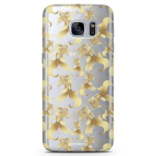 Bjornberry Samsung Galaxy S6 Edge TPU Skal -Guldiga Fiskar
