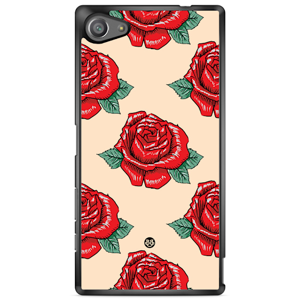Bjornberry Skal Sony Xperia Z5 Compact - Rosor Mönster