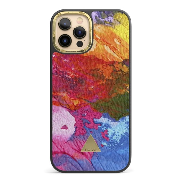 Naive iPhone 12 Pro Skal - Rainbow Ink
