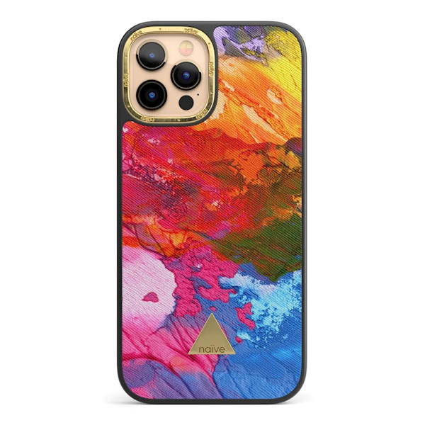 Naive iPhone 12 Pro Skal - Rainbow Ink