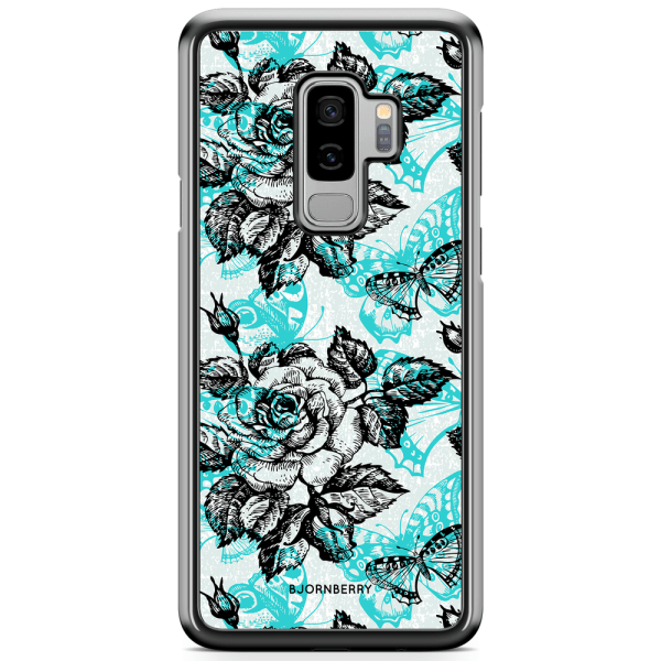 Bjornberry Skal Samsung Galaxy S9 Plus - Fjärilar & Rosor