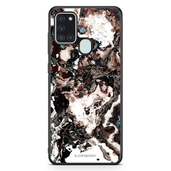 Bjornberry Skal Samsung Galaxy A21s - Brun Marmor