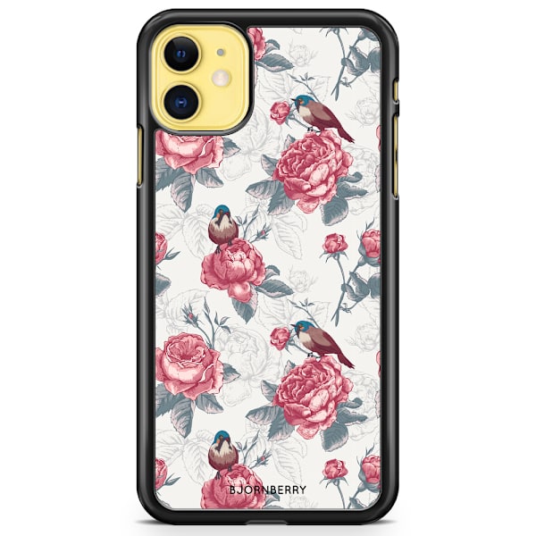 Bjornberry Hårdskal iPhone 11 - Rosor & Fåglar