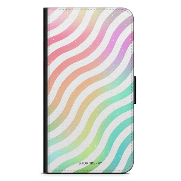 Bjornberry Plånboksfodral iPhone XS MAX - Vågig Regnbåge