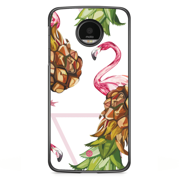 Bjornberry Skal Motorola Moto G5S Plus - Ananas & Flamingo