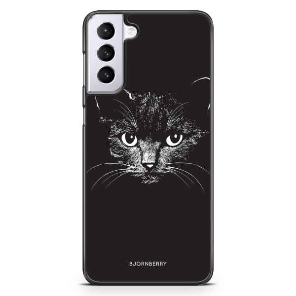 Bjornberry Skal Samsung Galaxy S21 Plus - Svart/Vit Katt