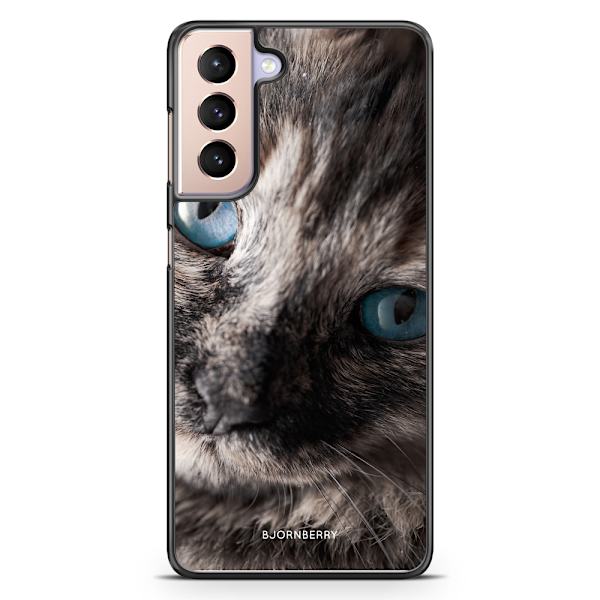 Bjornberry Skal Samsung Galaxy S21 - Katt Blå Ögon