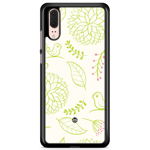 Bjornberry Skal Huawei P20 - Blomster Grön