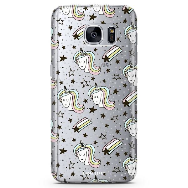 Bjornberry Samsung Galaxy S6 Edge TPU Skal -Mönster Enhörning