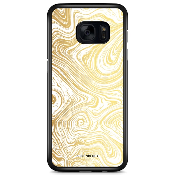 Bjornberry Skal Samsung Galaxy S7 - Guld Marmor