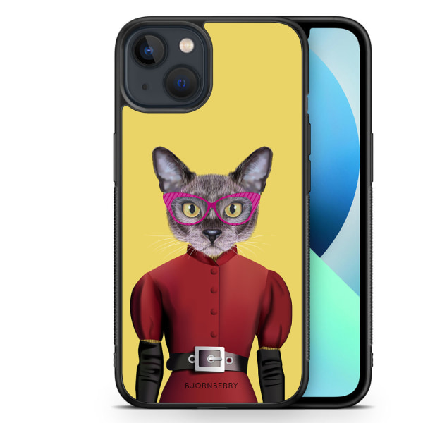 Bjornberry Skal iPhone 13 Mini - Hipster Katt