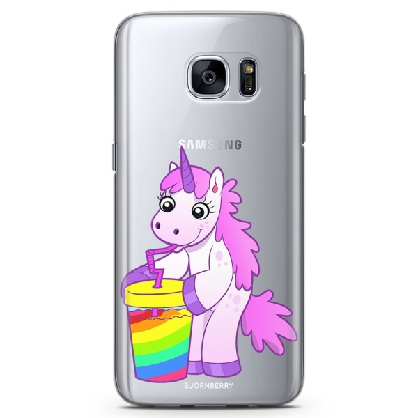 Bjornberry Samsung Galaxy S7 TPU Skal - Drickande Enhörning