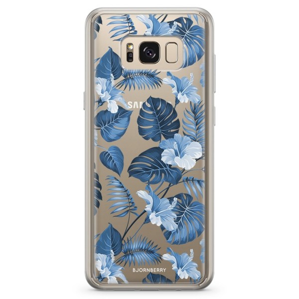 Bjornberry Skal Hybrid Samsung Galaxy S8+ - Blå Blommor