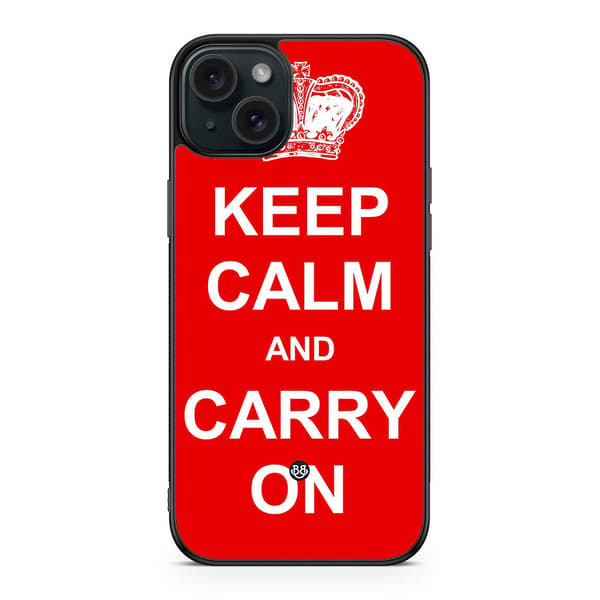 Bjornberry Skal iPhone 15 Plus - Keep calm carry on
