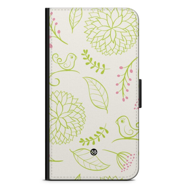 Bjornberry Xiaomi Mi Note 10 Lite Fodral - Blomster Grön