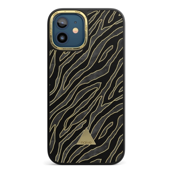 Naive iPhone 12 Mini Skal - Golden Zebra