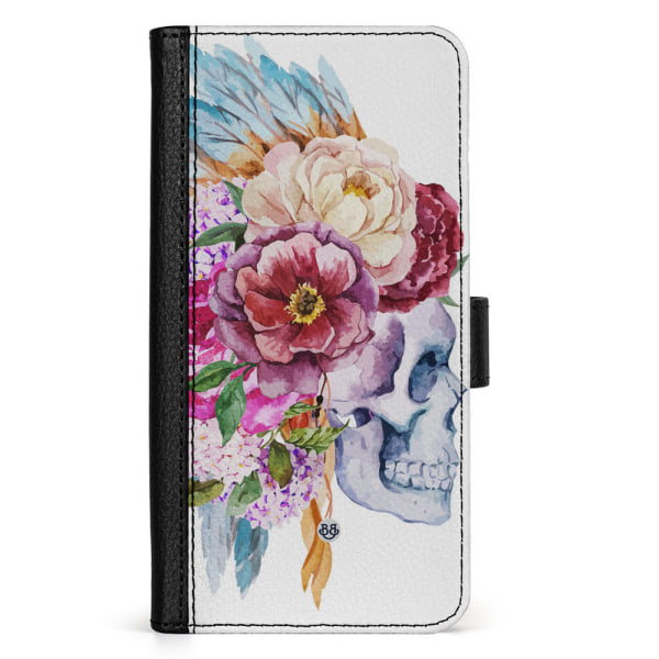 Bjornberry Sony Xperia 1 V Fodral - Dödskalle Blommor
