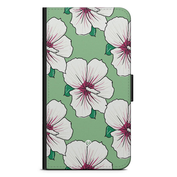 Bjornberry Fodral Sony Xperia M4 Aqua - Gräddvita Blommor