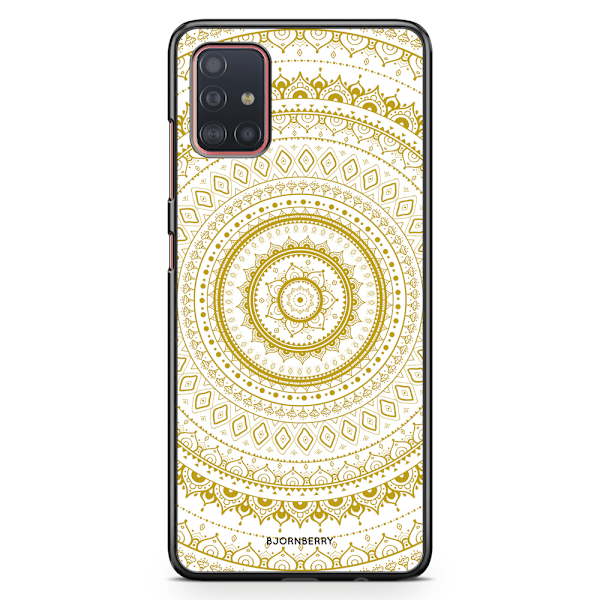 Bjornberry Skal Samsung Galaxy A51 - Vit Guld Mandala