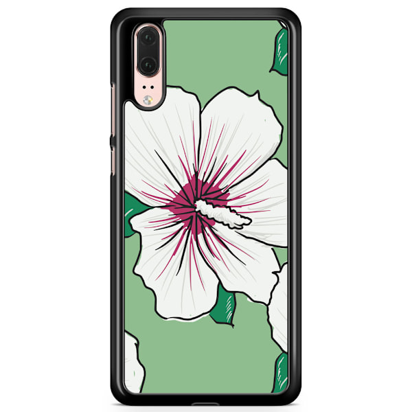 Bjornberry Skal Huawei P20 - Gräddvita Blommor