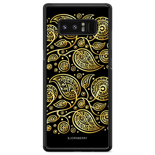 Bjornberry Skal Samsung Galaxy Note 8 - Guld Blommor