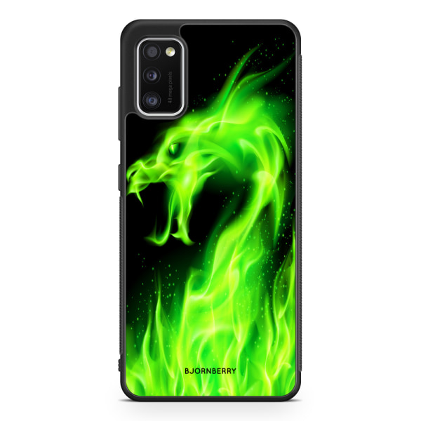 Bjornberry Skal Samsung Galaxy A41 - Grön Flames Dragon