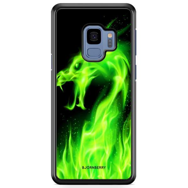 Bjornberry Skal Samsung Galaxy S9 - Grön Flames Dragon