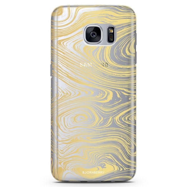Bjornberry Samsung Galaxy S6 TPU Skal - Guld Marmor