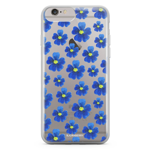 Bjornberry Skal Hybrid iPhone 6/6s Plus - Blå Blommor