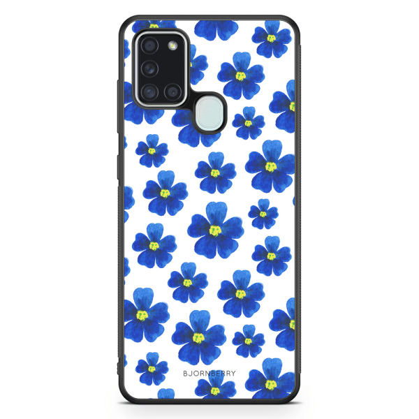 Bjornberry Skal Samsung Galaxy A21s - Blå Blommor