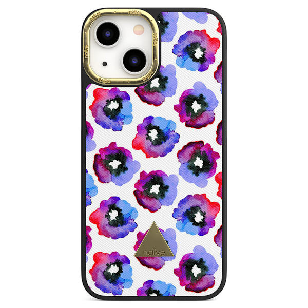 Naive iPhone 13 Mini Skal - Violettblommor