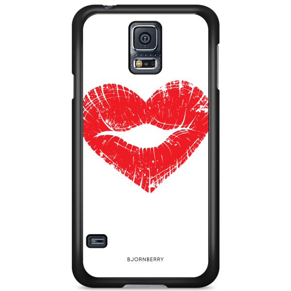 Bjornberry Skal Samsung Galaxy S5 Mini - Hjärta Läppar