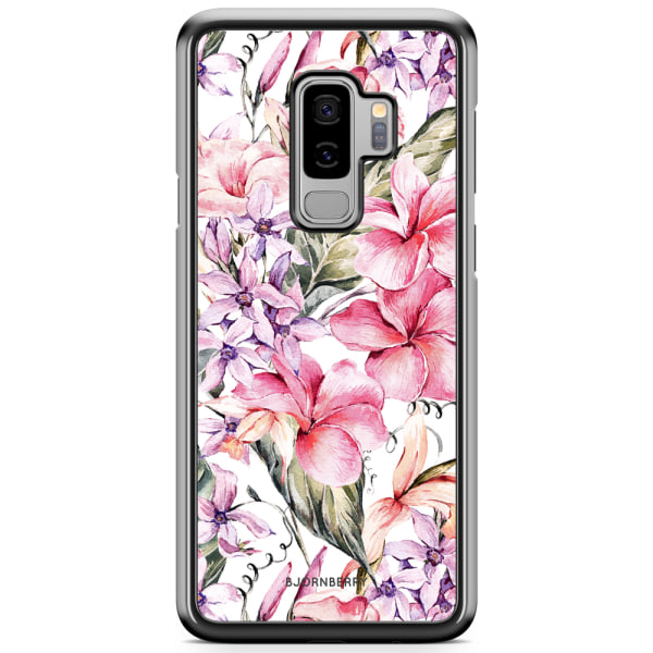 Bjornberry Skal Samsung Galaxy S9 Plus - Vattenfärg Blommor