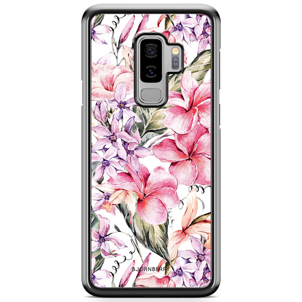 Bjornberry Skal Samsung Galaxy S9 Plus - Vattenfärg Blommor